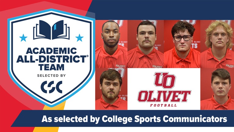 The University of Olivet lands six football players on CSC Academic All-District® team