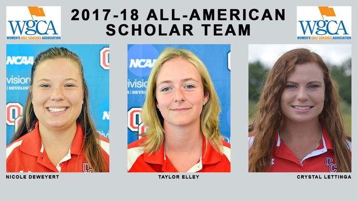 Women's golf trio named to WGCA All-American Scholar Team