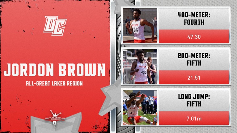 Olivet College’s Brown named to USTFCCCA All-Great Lakes Region Team