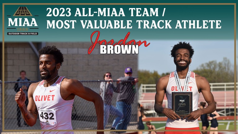Olivet College’s Brown selected to 2023 All-MIAA Outdoor Track & Field Team, voted Most Valuable Track Athlete