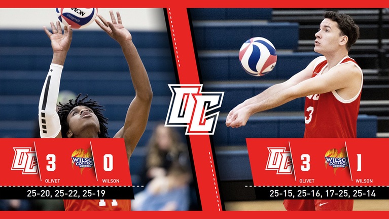 Men’s volleyball team sweeps doubleheader at Wilson