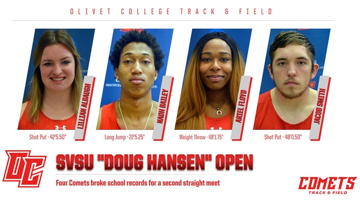 Four school records broken for indoor track & field teams at “Doug Hansen” Open